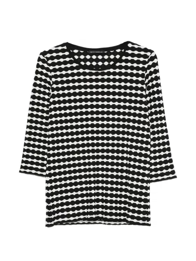 Betty Barclay Striped-pattern T-shirt In Black