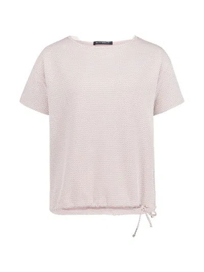 Betty Barclay Textured Drawstring-hem T-shirt In Neutral