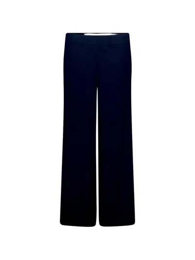 Betty Barclay Textured Wide-leg Trousers In Blue