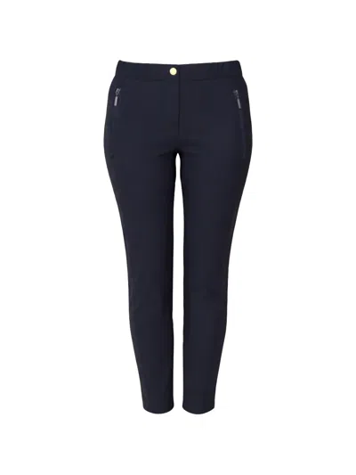 Betty Barclay Zipped-pocket Slim Trousers In Blue