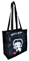 BETTY BOOP POLYESTER SHOPPING BAG IN BLACK