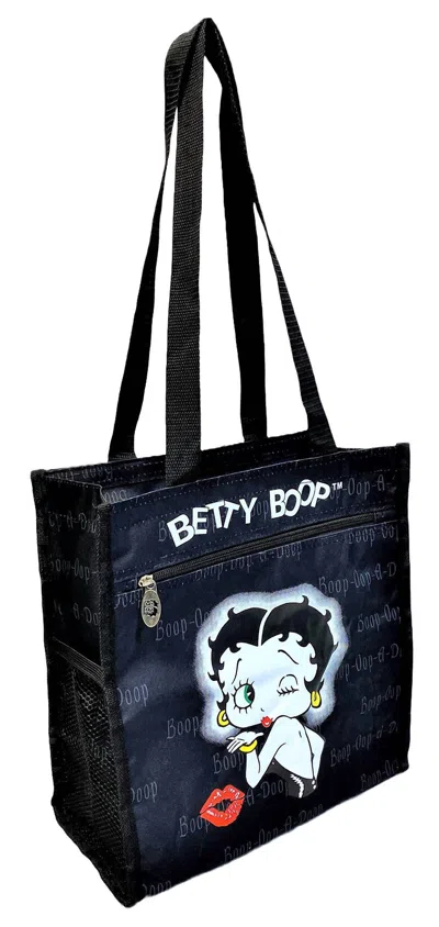 Betty Boop Polyester Shopping Bag In Black In Blue