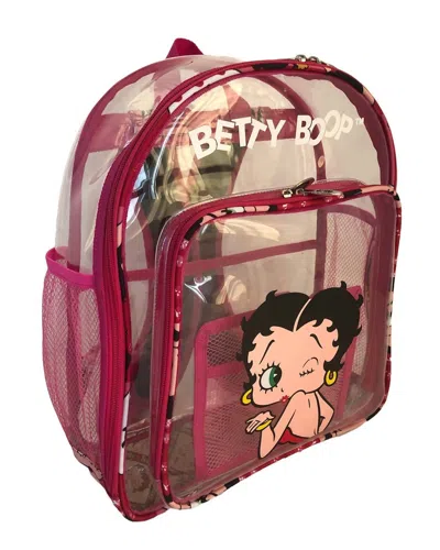 Betty Boop Women's Clear Backpack In Pink