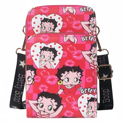 Betty Boop Women's Crossbody Wallet In Pink In Multi