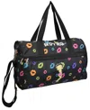 Betty Boop Women's Duffel Bag In Black With Kisses In Multi