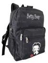 Betty Boop Women's Microfiber Large Backpack In Black With Graphic Print In Black