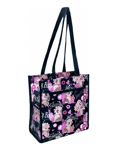 Betty Boop Women's Polyester Shopping Bag In Multi In Burgundy