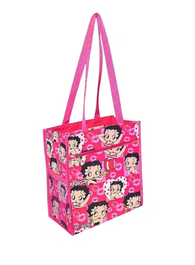 Betty Boop Women's Polyester Shopping Bag In Pink Multi