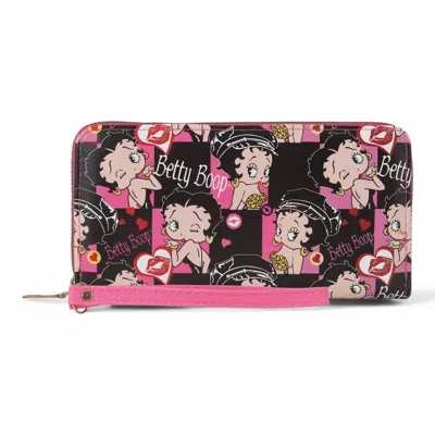 Betty Boop Women's Pvc Wallet In Black In Multi