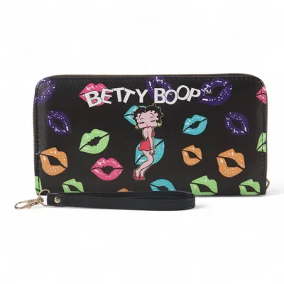 Betty Boop Women's Pvc Wallet In Black In Multi