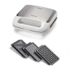 Betty Crocker 3-in-1 Indoor Grill + Sandwich And Waffle Maker In White