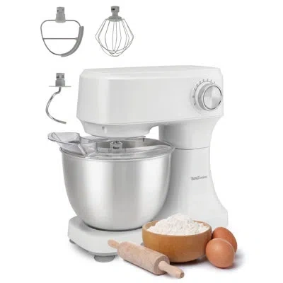 Betty Crocker Bck Series  Stand Mixer, 3.7-qt Electric Mixer With 10 Speeds In White