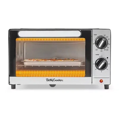 Betty Crocker Black Toaster Oven In White