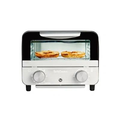 Betty Crocker Mini Toaster Oven, Compact Countertop Oven For Dorms, Rvs, Apartments, 7-liter Capacity, 750w In Silver