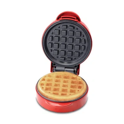 Betty Crocker Mini Waffle Maker, 550w Compact Kitchen Appliance, Quick & Even Heat For Home And Kitchen, Makes 4.5 In Red