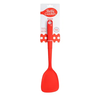 Betty Crocker Silicone 14 Inch Turner, Red