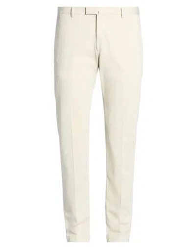 Betwoin Man Pants Ivory Size 42 Cotton, Elastane In White