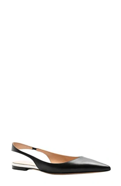 Betzábe Ana Pointed Toe Slingback Flat In Black