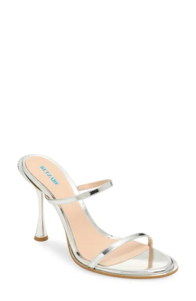 Betzábe Anita Crystal Embellished Metallic Sandal In Silver