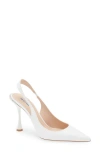 Betzábe Eva Crystal Slingback Pump In White Nappa
