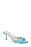 Betzábe Jenni Crystal Sandal In Turquoise Satin