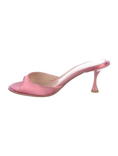 Pre-owned Betzábe Satin Slides W/ Tags In Pink