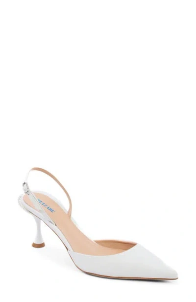 Betzábe Sofia Crystal Embellished Slingback Pump In White