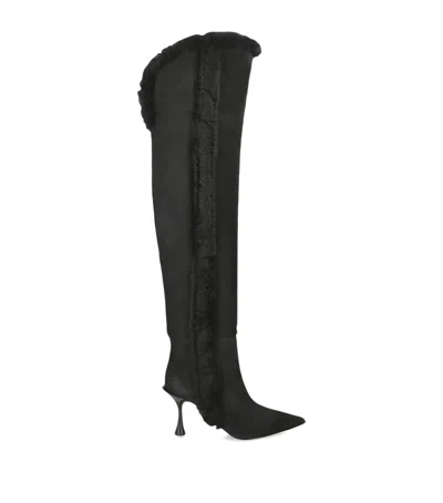 Betzábe Suede Bree Over-the-knee Boots 80 In Black