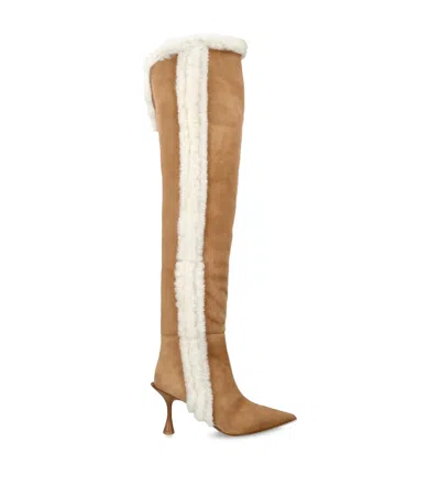 Betzábe Suede Bree Over-the-knee Boots 80 In Brown