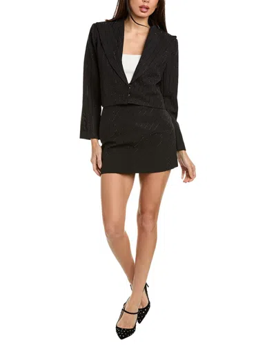 Beulah 2pc Blazer & Skirt Set In Black