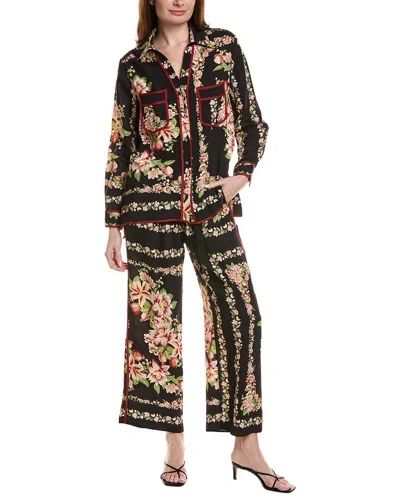 Beulah 2pc Shirt & Pant Set In Black