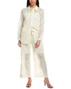 Beulah 2pc Top & Pant Set In Beige