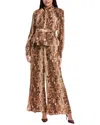 Beulah 2pc Top & Pant Set In Brown