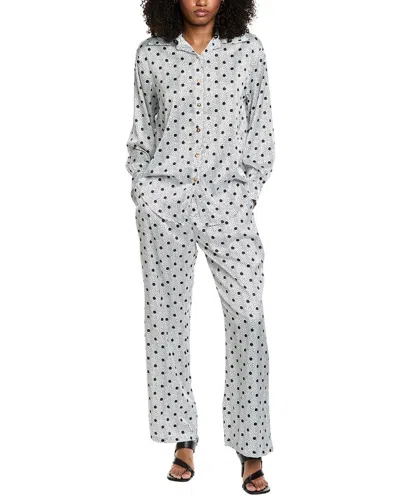 Beulah 2pc Top & Pant Set In White