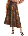Beulah A-line Skirt In Red