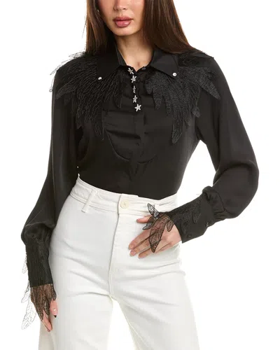 Beulah Applique Shirt In Black