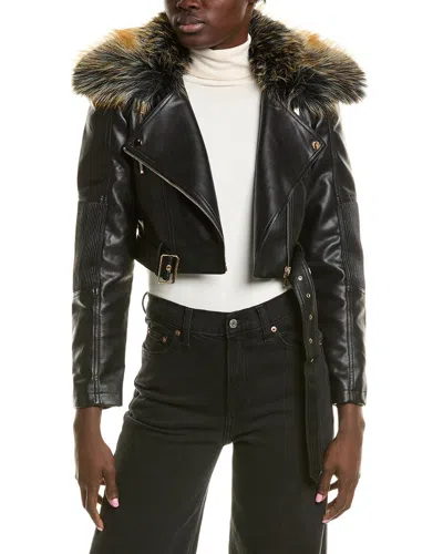 BEULAH BEULAH ASYMMETRICAL CROP MOTO JACKET