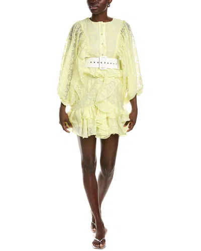 draped shoulder mini dress Zoella Green Off The Shoulder Mini Dress - US 0