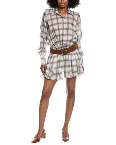 Beulah Belted Shirt In Tan