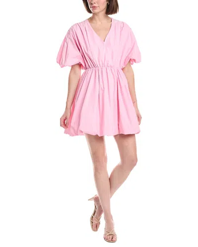 Beulah Bubble Mini Dress In Pink