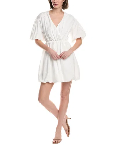 Beulah Bubble Mini Dress In White