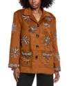 Beulah Embellished Jacket In Brown