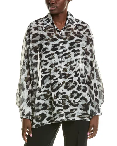 Beulah Extreme Dolman Blouse In Grey