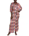 Beulah Maxi Shirtdress In Brown