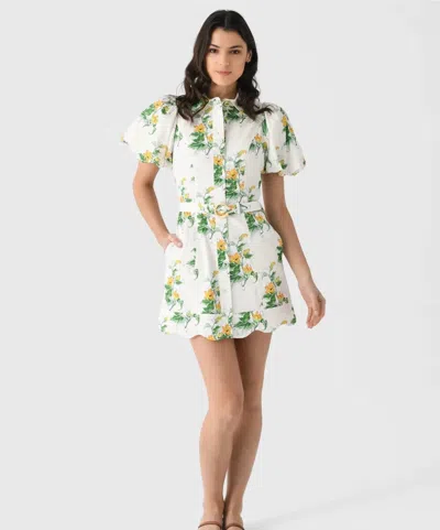 Beulah Meadow Florals Dress In Garden In White