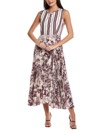 Beulah Midi Dress In Purple