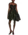 Beulah Organza A-line Dress In Black