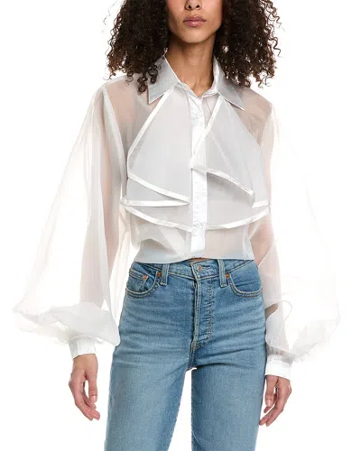 Beulah Organza Top In White