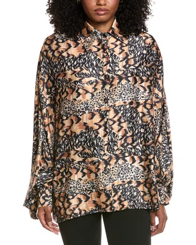 Beulah Printed Blouse In Animal Print