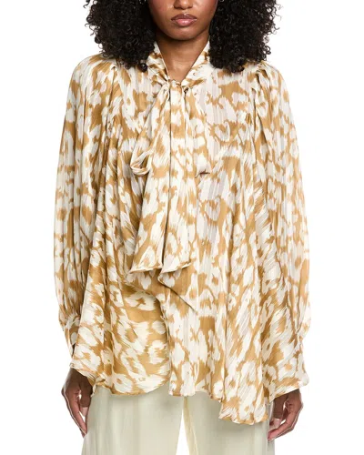 Beulah Printed Blouse In Yellow